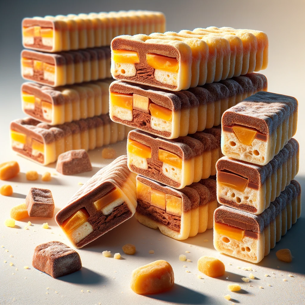 What does freeze-dried Twix specifically consist of?