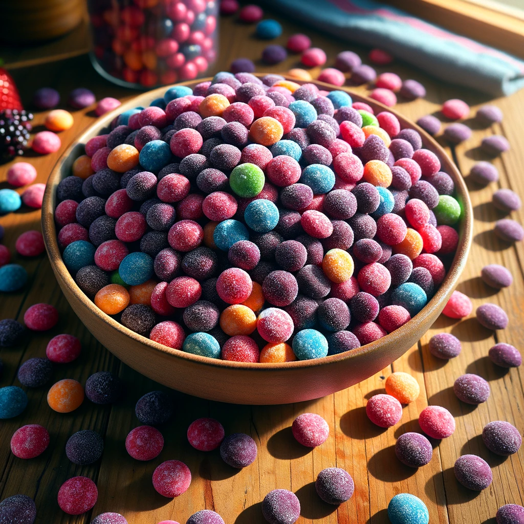 What does “freeze-dried Wild Berry Skittles” refer to?