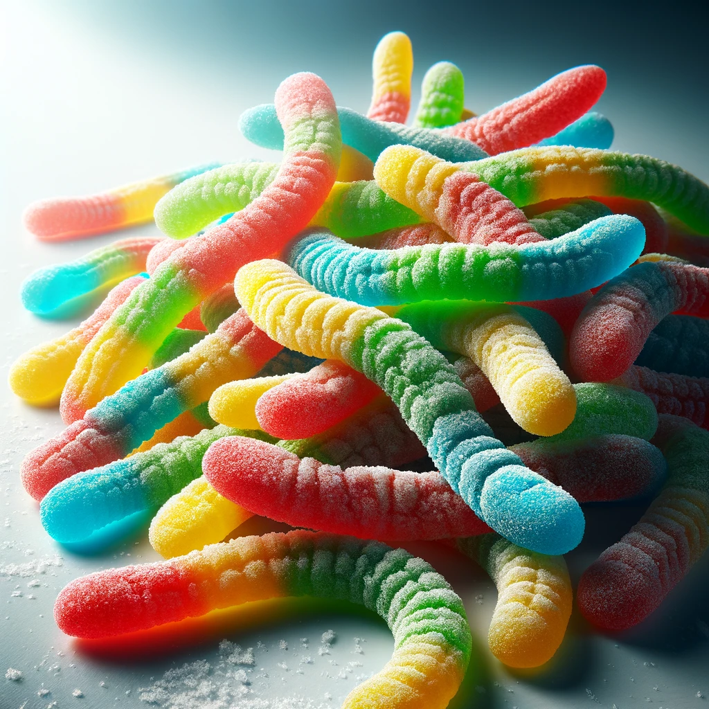 What does freeze-dried Sour Worms mean?